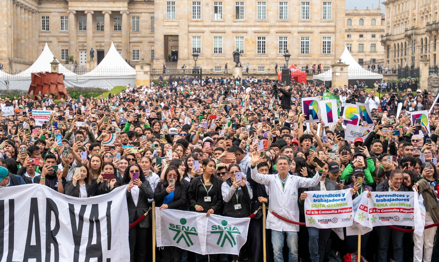 “Queremos un contrato con dignidad”: aprendices del SENA respaldan Consulta Popular